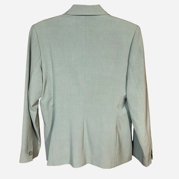Nine & Co VTG Mint Green Stretch Blazer Y2K Careercore Quiet Luxury Size 8 - Picture 2 of 6